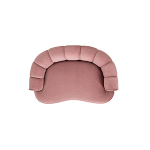Halle 35.5" Rolled-Arm Dog Bed with Channel-Tufted Back