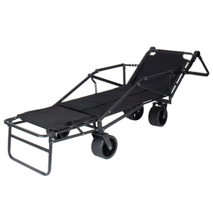 2-in-1 Multifunctional Folding Wagon Cart and Convertible Beach Chair