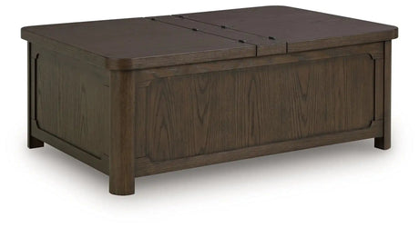 Breckington - Cocktail Table With Storage - Dark Brown - Best Buy Furniture