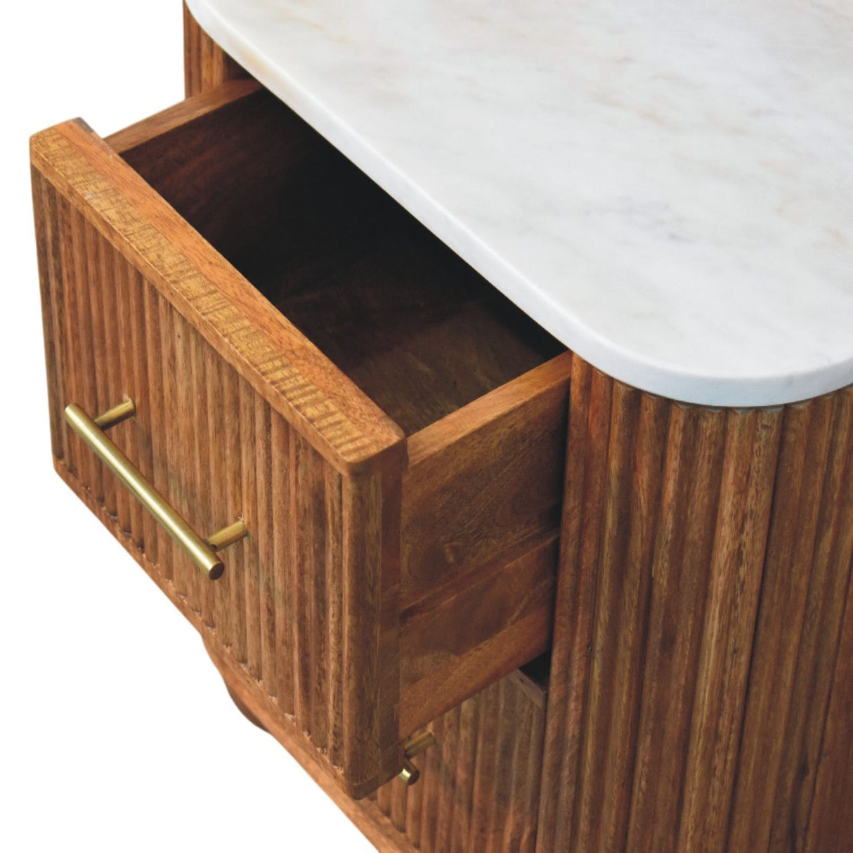 Artisan Furniture Solid Wood Aurora Marble Nightstand