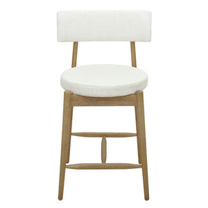 Mid Century Modern Counter Stools, Fabric Upholstered Chairs