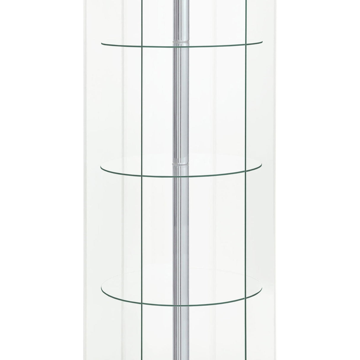 Tenley - 4 Shelf Curio Cabinet With Hexagonal Design
