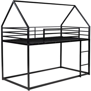 House Bunk Bed With Built In Ladder