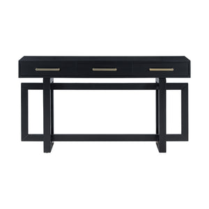 Elegant Console Table with Three Drawers - Black or Antique Gray