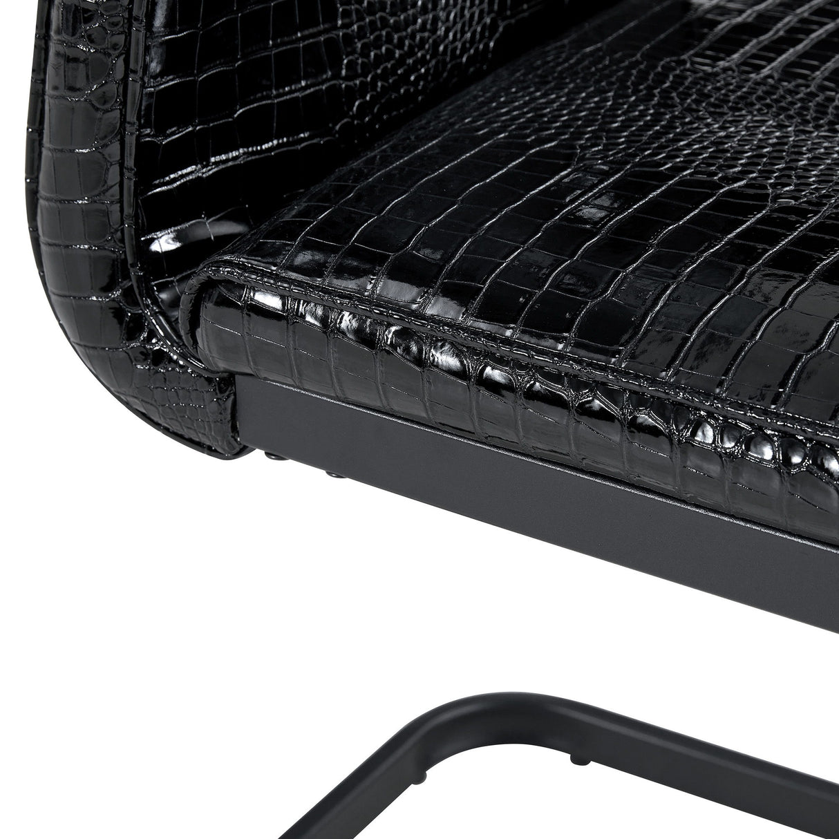 Alligator Skin Upholstered Dining Chairs