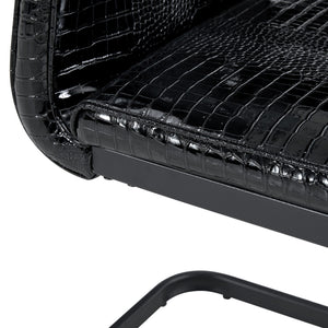 Alligator Skin Upholstered Dining Chairs