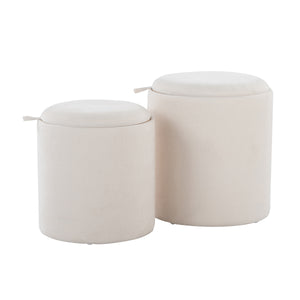 Contemporary Nesting Ottoman Set in