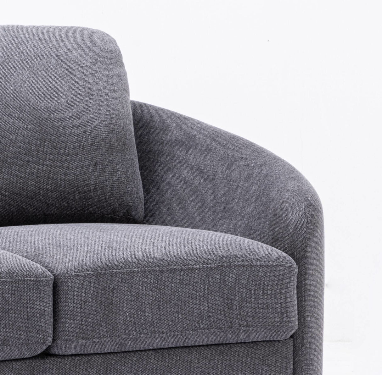 Yuina - Linen Loveseat - Gray - Best Buy Furniture