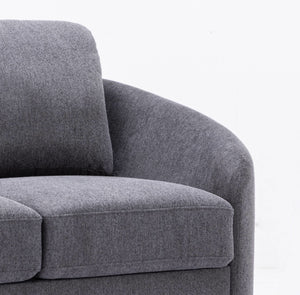 Yuina - Linen Loveseat - Gray - Best Buy Furniture