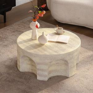 Mgo Modern Minimalist Round Accent Coffee Table