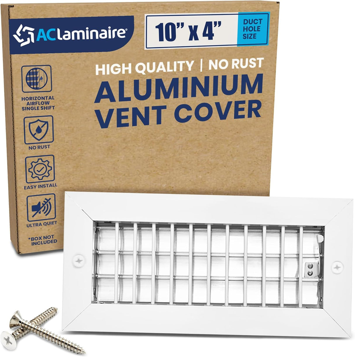 Adjustable Aluminum HVAC Vent Cover 10X4 - Box of 24