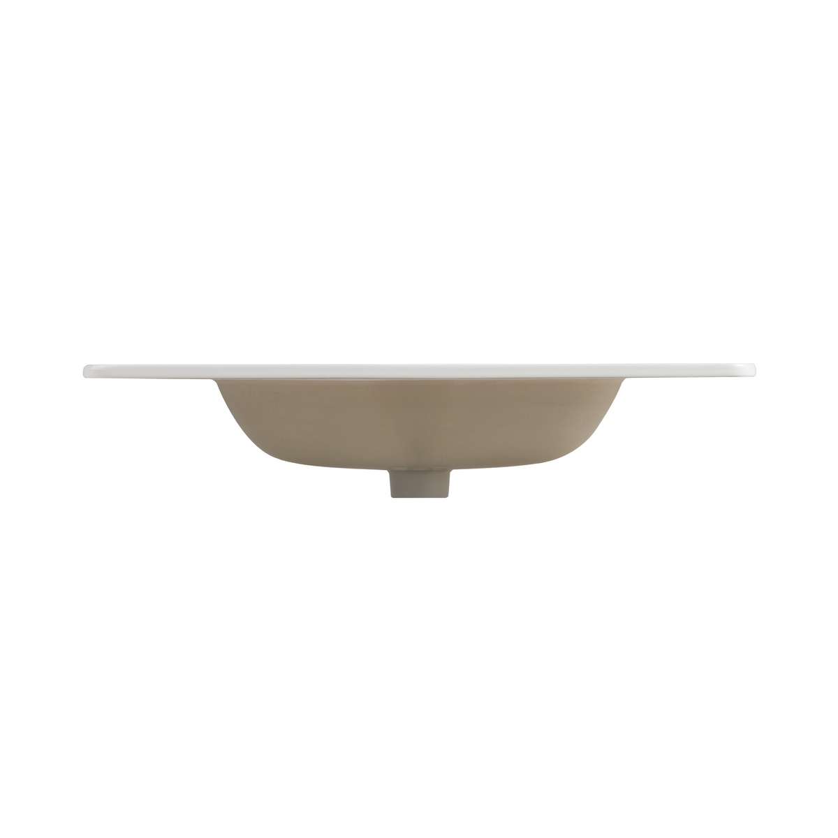 Carrara White Ceramic Integrated Bathroom Sink, 29.94-Inch