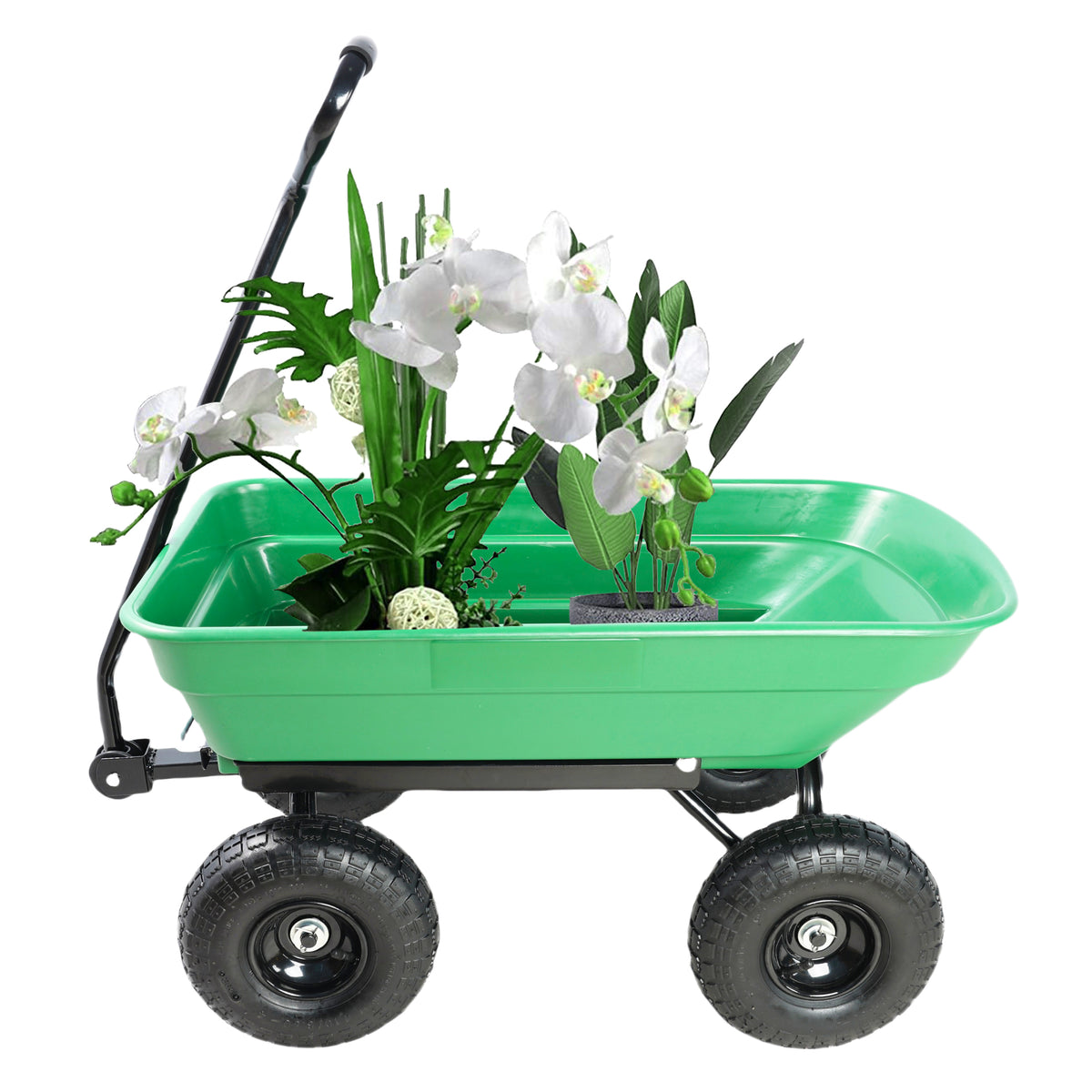 Folding Car Poly Garden Dump Truck with Steel Frame