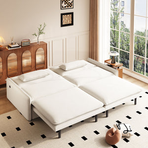 4 Seat Convertible Sleeper Sofa Bed, Modern With Storage