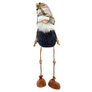 3 Pieces Fall Thanksgiving Gnomes Decorations, Harvest Festival Table Home Ornaments For Holiday Party Gifts - Blue / Brown