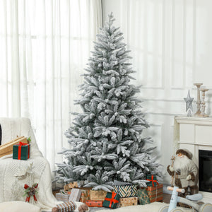 HOMCOM 7ft Snow Flocked Artificial Christmas Tree