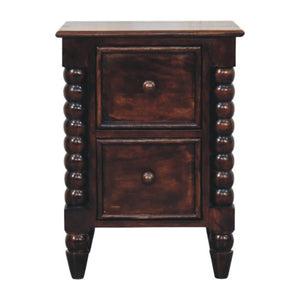 Solid Wood Spindle Duo Bedside