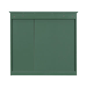 Bathroom Vanity With Top Sink, 2 Doors And 3 Drawers, Freestanding Set With Mirror Cabinet