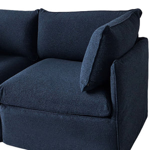 L Shaped Sectional, 103-Inch Modular Patio Sofa, Blue