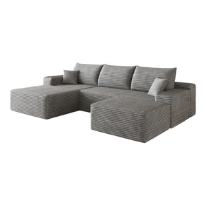 107" Cloud Sectional Sofa with 1 Ottoman