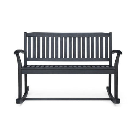 Baxter - Rocking Loveseat - Dark Gray - Best Buy Furniture