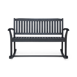 Baxter - Rocking Loveseat - Dark Gray