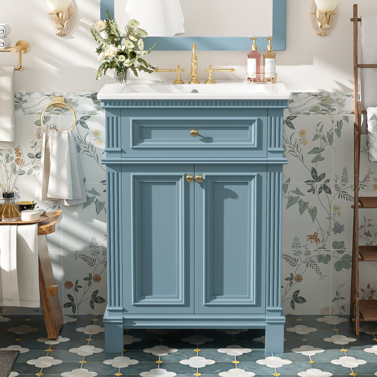 24'' Vintage Elegance Bathroom Cabinet