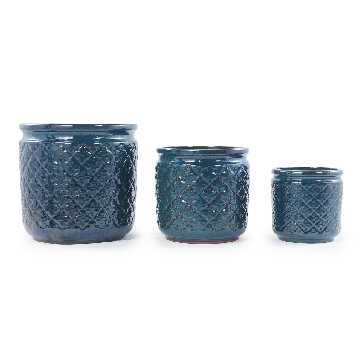 Handmade Ceramic Flower Pot Set of 3, 15/12/9 Inch Diameter