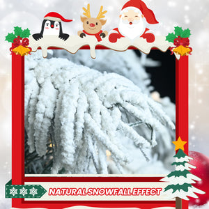 5ft Flocked Scarecrow-Shaped Christmas Tree with 200 Warm Lights