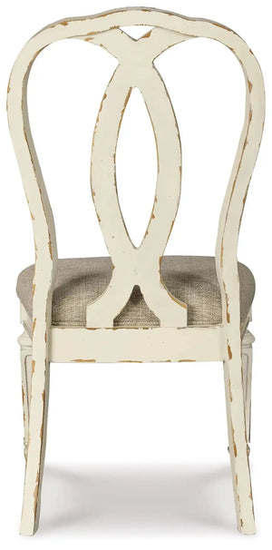 Realyn - Dining UPH Side Chair (Set of 2) - Ribbonback - Chipped White - Best Buy Furniture