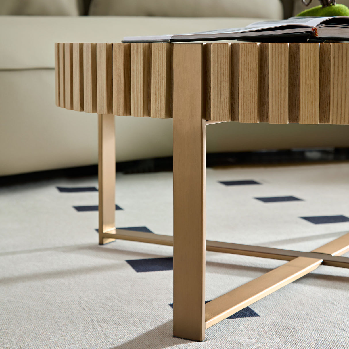 Modern Handcraft Drum Coffee Table