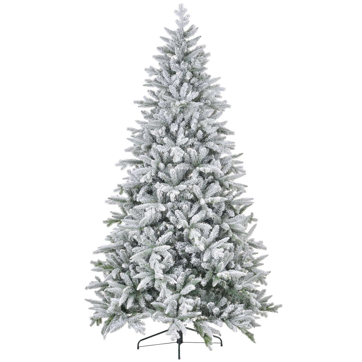 HOMCOM 8ft Snow Flocked Artificial Christmas Tree