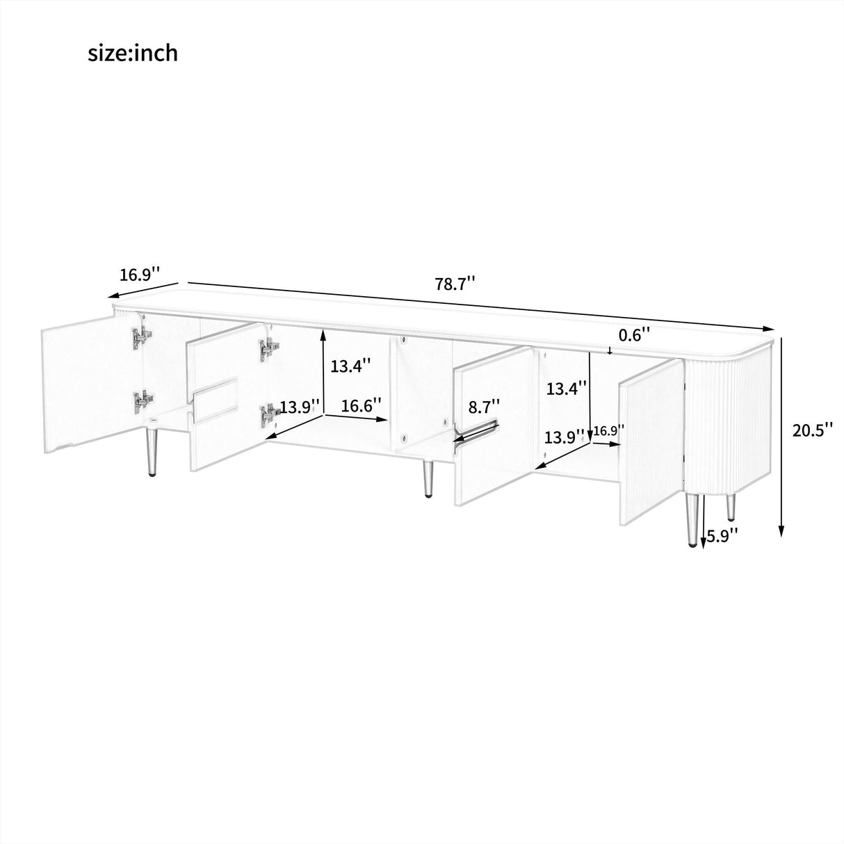 Minimalist TV Stand For TVs Up To 85"