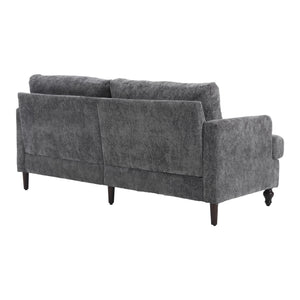 Mid Century Modern Fabric Loveseat Sofa, 2 Seat Upholstered Couch