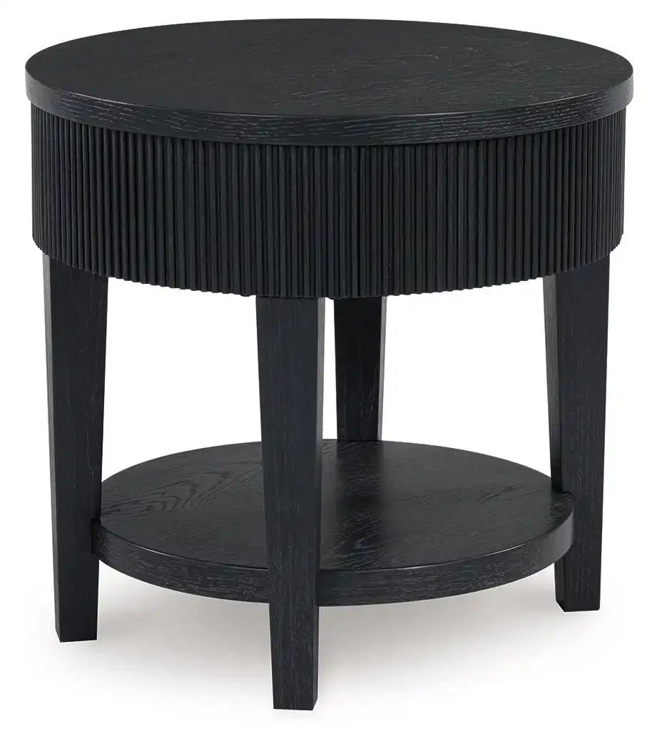 Marstream - Round End Table - Black - Best Buy Furniture