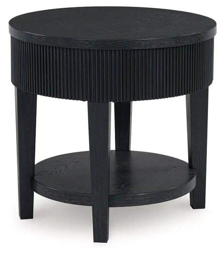 Marstream - Round End Table - Black - Best Buy Furniture