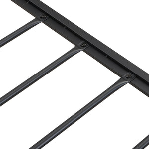 Modern Bed Frame With LED Lights, Upholstered Headboard, USB Charging