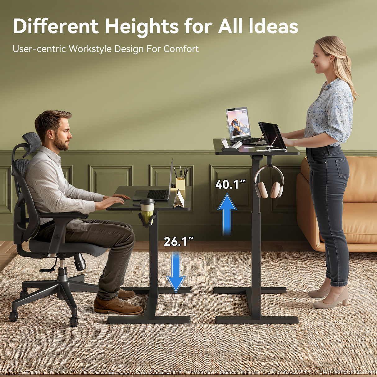 26"×19" Electric Standing Desk