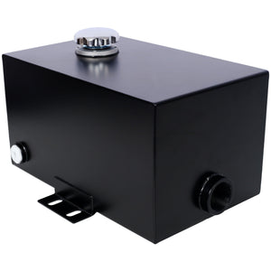 Heavy Duty 5 Gallon Steel Hydraulic Fluid Reservoir Tank With Mounting Foot, 14 Gauge - Black