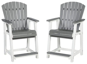 Transville - Barstool (Set of 2) - Gray / White - Best Buy Furniture