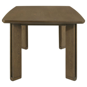 Crispin - 7 Piece Rectangular Dining Table Set With Upholstered Chairs - Brown