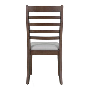 Upholstered Armless Chairs With High Ladder Back