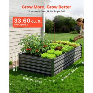 2 Pack Galvanized Raised Garden Beds
