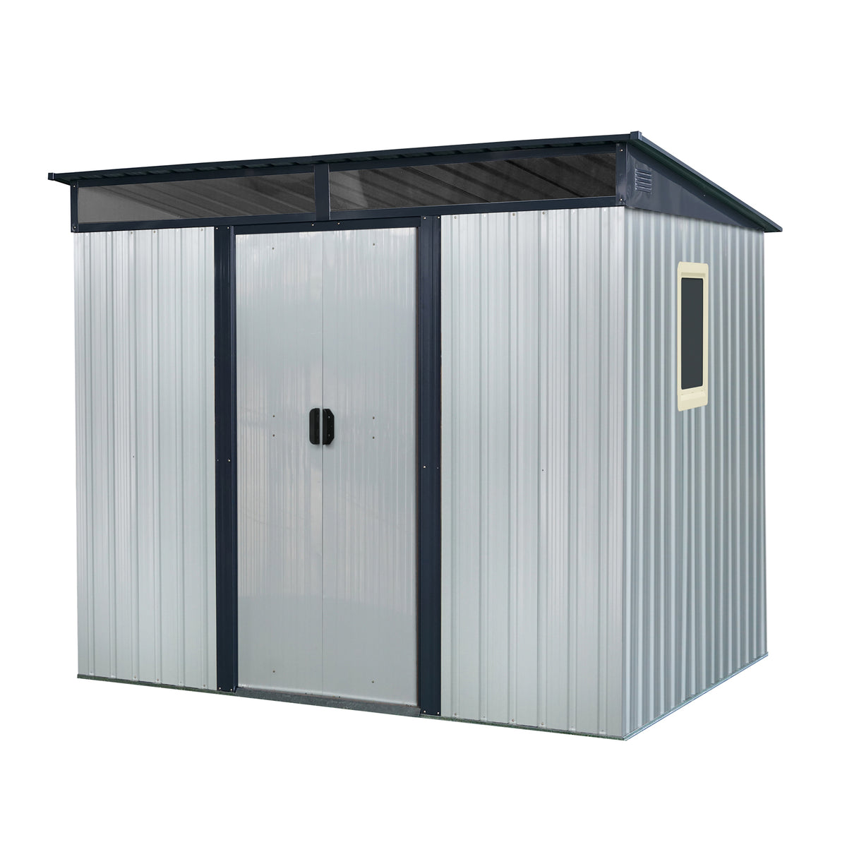 8 ft x 6 ft Outdoor Metal Storage Shed with Window