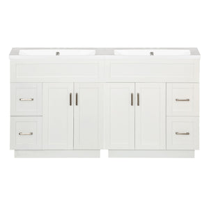 Bathroom Vanity With 2 Doors, 2 Drawers, Adjustable Shelf, Hidden Slides & Soft Close Hinges