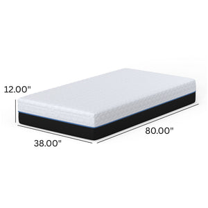 Copper Lux - 12" Soft Memory Foam Mattress With Phase Change Cooling Fabric