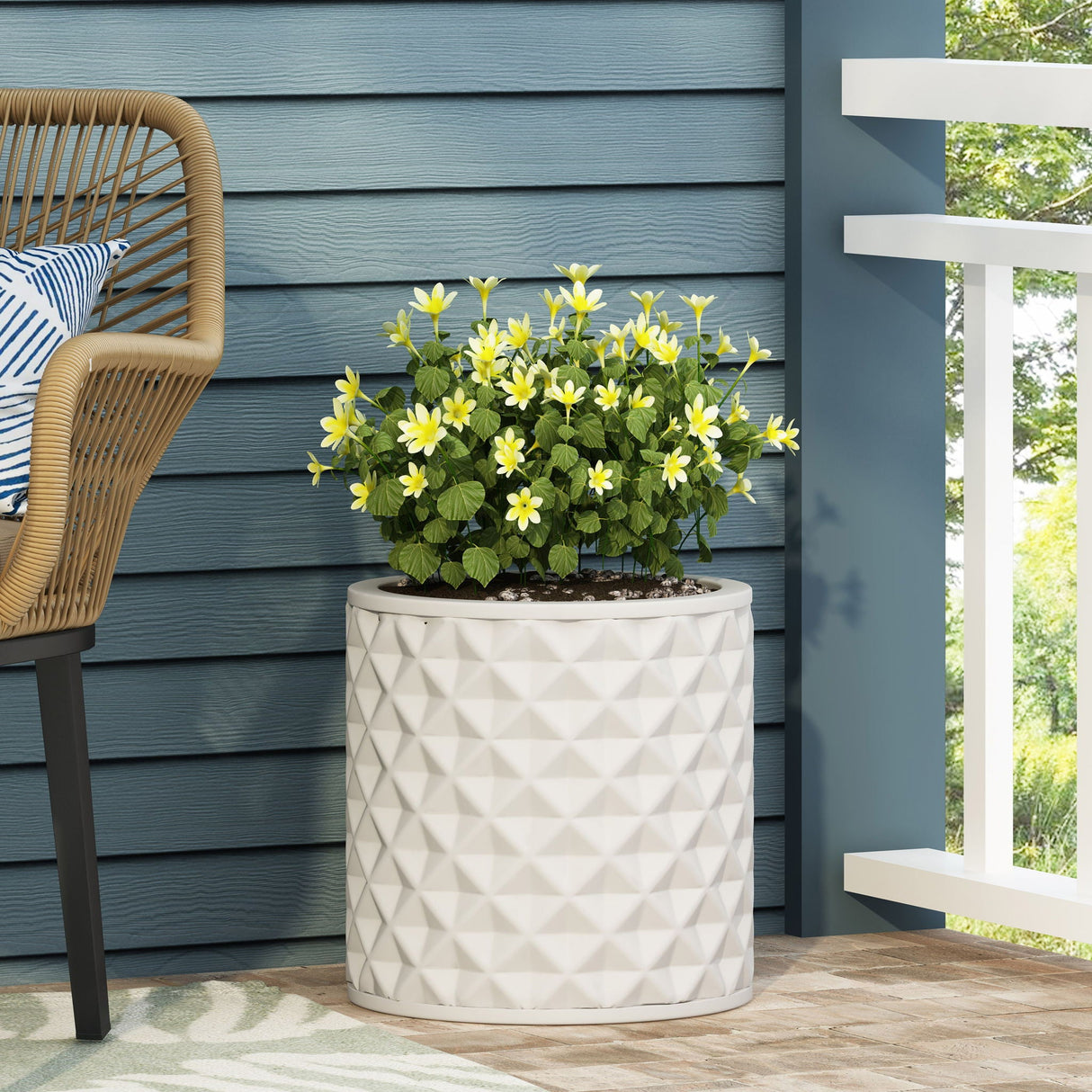Planter - Antique White - Best Buy Furniture