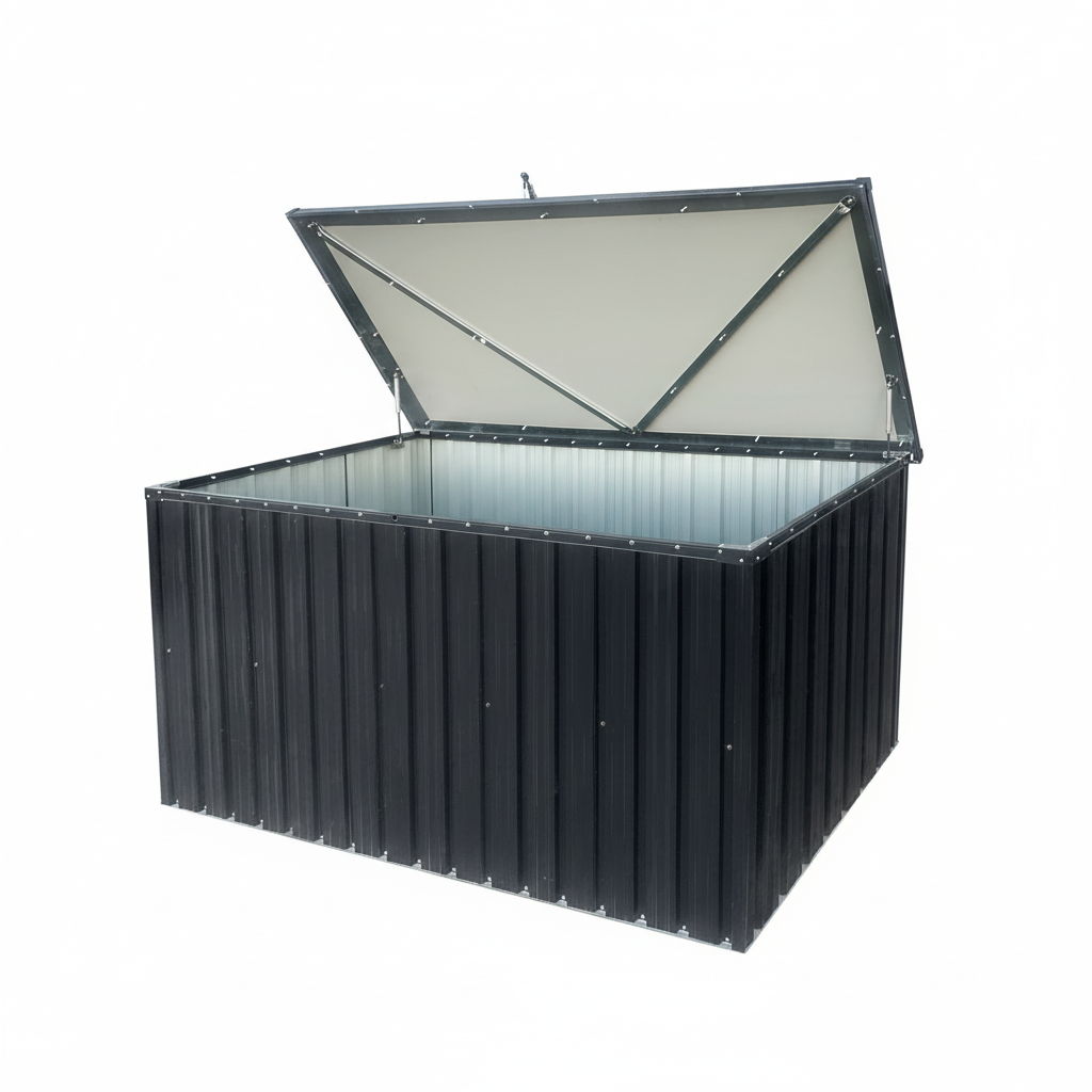 Out Door Metal Storage Box Store Medium - Black
