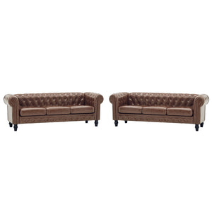 2 Piece Chesterfield Sofa Set