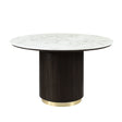 Clayten - Around Dining Table - Marble / Espresso - Best Buy Furniture